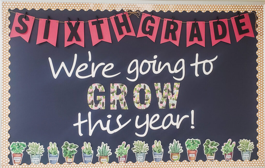 Back to school bulletin board example