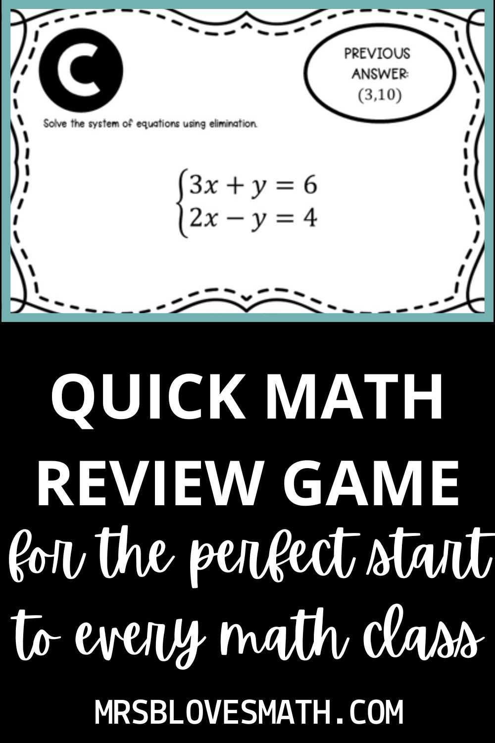 Quick Review Game Idea for the Math Classroom