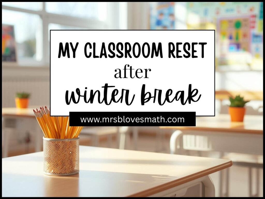 Classroom Image to promote how I reset my classroom after winter break